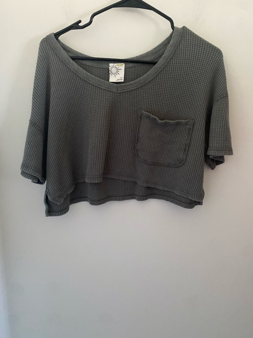 Offline By Aerie Oversized Waffle Knit Crop Top